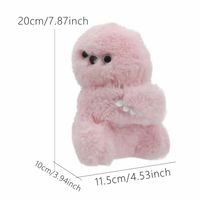 Peluche hibou chantante, poupée hibou animée, jouet hibou moelleux, peluche hibou à tête mobile pour soulager le stress