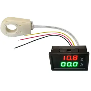 Hall Ammeter Voltmeter DC 0-300V 50A 100A 200A 400A Battery Monitor LED Digital Current Voltage Meter