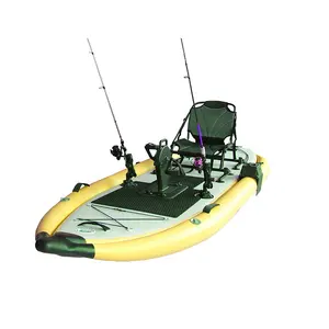 Nueva tecnología de 12 pies de longitud Pedal Drive Kayak Single Sit On Top Kayak de pesca barato para deportes acuáticos