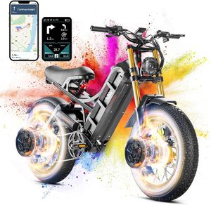 Bicicleta Eléctrica de Fábrica Mejorada <span class=keywords><strong>3000</strong></span> Watts Motor Dual, Bicicleta Eléctrica Urbana, Llantas Anchas de 26*4.5'', E-<span class=keywords><strong>bike</strong></span> de Nieve con Suspensión Completa - Product Image 4