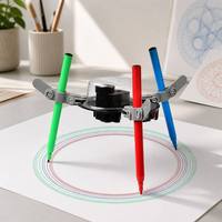 Robot de dessin à trois stylos pour enfants, machine artistique géométrique DIY, expérience scientifique éducative STEM, jouet créatif, cadeau
