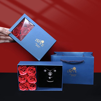 6 Bloem Hart Doos Tas Sieraden Ring Ketting Onsterfelijke Eeuwig Zeeprozen Doos Valentines Moeders Dag Cadeau