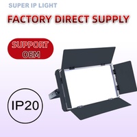Luz LED de Panel DMX 512 de 200W para Estudio de Audio y Video Profesional, Iluminación Plana y Suave para Fotografía y Televisión