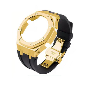 ชุดดัดแปลงสายนาฬิกาโลหะสแตนเลสสตีลสุดหรู สีเงิน-ดำ สำหรับนาฬิกา <span class=keywords><strong>casio</strong></span> <span class=keywords><strong>GA</strong></span> 2100/<span class=keywords><strong>GA</strong></span> <span class=keywords><strong>2110</strong></span>/GAB2100 - Product Image 6