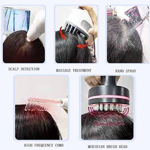 Macchina per l'analisi della pelle e dei capelli per saloni di bellezza, rilevatore di follicoli piliferi e del cuoio capelluto, attrezzatura per la cura di capelli e cuoio capelluto con 7 manipoli di lavoro - Product Image 6