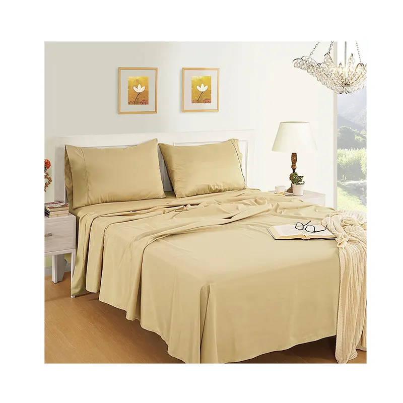 Home Massage Bedding 100% Organic Cotton Queen Size Bed Sheet Set hotel bed sheet set 100% cotton