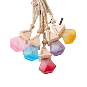 Ambientador de aire para coche esmerilado de 6ml, botella de Perfume colgante, difusor de aceite esencial de vidrio vacío, decoración colgante para coche - Product Image 1