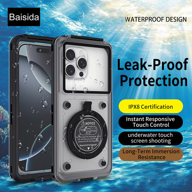 Professional Diving Case Underwater Photo Video Cover All for for Universal IPX68 Waterproof 360 Protection Phone Cases
