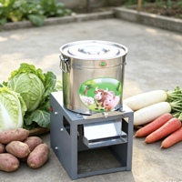 Industriële roestvrijstalen gemotoriseerde 2KW groentesnijder met hoge capaciteit, aardappel-, fruit- en zoete aardappel-snijmachine, 220V