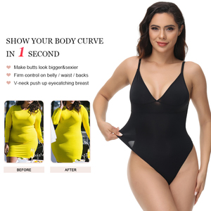 Oucheng Hot Sale Women Plus Size Full Body Shaper Shoulder Strap Tummy Control <strong>Underwear</strong> <strong>Waist</strong> Trainer Thong Shapewear Bodysuit - Product Image 6