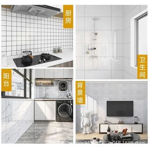 Papel pintado autoadhesivo de PVC de 30x30 cm, impermeable, con patrón geométrico, para decoración de paredes de cocina y baño - Product Image 5
