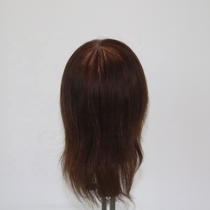 Cabeza de Maniquí Femenina de Cabello Humano Marrón de 10-12 Pulgadas, con Poco Cabello en la Parte Superior para Injerto Capilar - Product Image 4