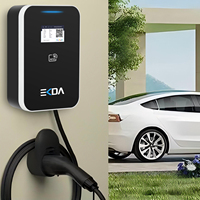 OEM 7kw 11kw 22kw Pengisi Daya EV Baru Pengisi Daya Tenaga Surya Tipe GBT Tipe 2 Tipe 1 Pengisi Daya EV AC yang Dipasang di Dinding OCPP1.6J DLB untuk BYD