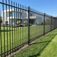 Panneau de clôture tubulaire en aluminium pour la sécurité domestique, 6 pieds, durable, revêtement poudré, installation facile, extérieur