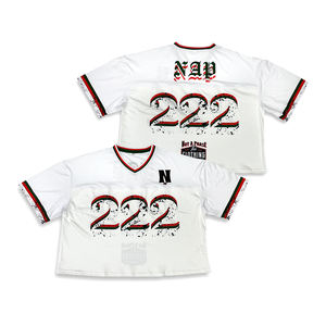 Camiseta de fútbol americano de malla juvenil personalizada Boxy Fit sublimación diseño de impresión de ropa de fútbol - Product Image 4