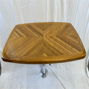 Mesa de teca en forma de cubo, pintada con alto brillo, para patio, accesorio de comercio electrónico transfronterizo para yates, caravanas y barcos - Product Image 1
