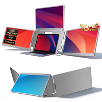 Moniteur portable pour ordinateur portable 18,5 pouces, tout neuf, avec extension d'écran quadruple, FHD 1080P, un seul câble Type-C, pour la multitâches au bureau