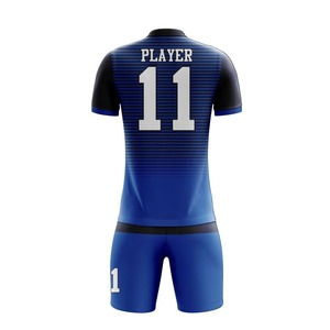Custom Breathable Short Sleeve Soccer Uniform Jersey Set Football Shirts & Tops with Logo Design OEM Wholesale Price - Product Image 3