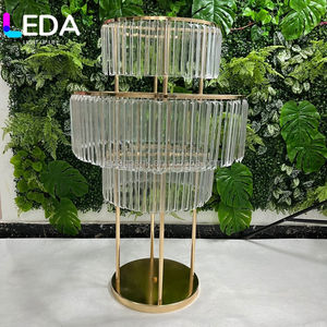 LEDA Wholesale Luxury Metal Flower <b>Vase</b> <b>Gold</b> Silver <b>White</b> Black <b>Vase</b> Shaped Wedding Table Centerpiece Decoration Elegant - Product Image 1