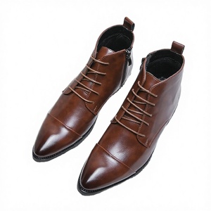 High Quality <b>Pointed</b> Toe Men's Oxford Dress Shoes Lace-Up Genuine Leather 2026 Top - Product Image 2