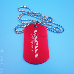 <b>Custom</b> Metal <b>Dog</b> <b>Tag</b> Red Anodized Aluminum Durable Geometric Shape Pet Accessory - Product Image 1