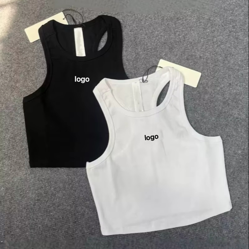 Exercise Yoga Casual V-neck tank Top Short Sleeve Ribbed Top