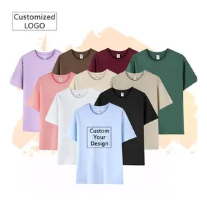 Custom All Over Print T-shirt Cotton t Shirts Summer Short Sleeves for Small Business
