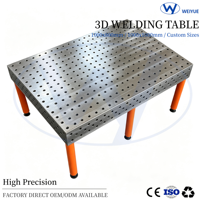 Table de soudage 3D pour réparation d'équipements lourds 1000x800x200mm |   Banc de travail en acier pour atelier
