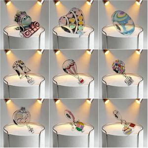 Abalorios DIY de Plata <span class=keywords><strong>S925</strong></span> con logo Fitr <span class=keywords><strong>Ale</strong></span>, Rueda de la Fortuna Arcoíris, Globo Aerostático Arcoíris Colorido y Casa Voladora, estilo Viajes - Product Image 3