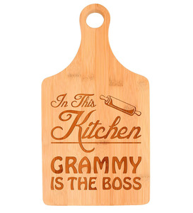 Planche à découper en bambou, en forme de pagaie, cadeau de fête des mères pour grand-mère dans ce cuisine, grammes - Product Image 1