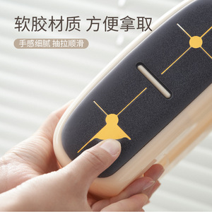 Boîte de rangement murale pour film alimentaire jetable Hy-61, distributeur rectangulaire à couvercle rabattable, couleur unie, support en plastique pour film alimentaire - Product Image 2