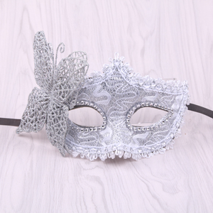 Maschera da principessa di venezia con polvere maschera tridimensionale a farfalla maschera per mezza faccia di Halloween - Product Image 4