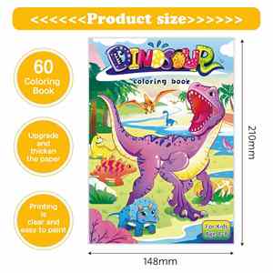 Livre de coloriage Licorne, Sirène et Dinosaure avec 60 pages de dessins animés pour enfants de 4 ans - Product Image 2
