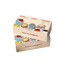 Boîte à tarte aux œufs 2 grains 4 grains jetable dégradable de qualité alimentaire boîte de cuisson commerciale portugaise