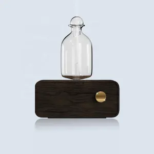 New Glass Luxury Very Quiet Room Essential Oil Aromatherapy Machine Wood Nebulizer Diffuser For Home SPA Meditation