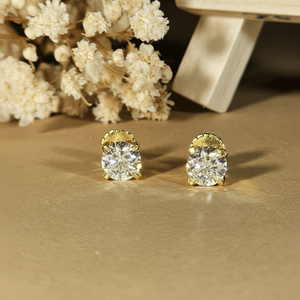 Boucles d'oreilles diamant Moissanite multi-pierres de luxe 5.80ct 18 K 14K or Rose couronne motif déclaration bijoux pour femmes - Product Image 1