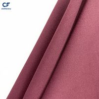 Tissu maillé épais personnalisé 280 GSM en mélange polyester élasthanne, réactif à la chaleur, pour vêtements de sport, tenues décontractées et loungewear, uni, pour filles