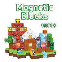 Lot de 150 blocs magnétiques en gros : Ferme, Manoir, Moulin à Bois – Jouets Montessori pour Développement Précoce – Idéal pour les Détaillants
