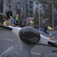Luz LED para Bicicleta, Luz de Señalización Roja y Verde para Motocicleta, Scooter Eléctrico, Carga USB, Mini Semáforo, Accesorios de Seguridad para Ciclismo