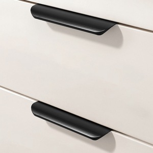 Manopole per armadio in stile americano con manico lungo nascosto nero senza pugno - Product Image 3