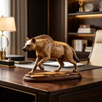 Sculpture de hyène BZY de taille personnalisable, ornement de bureau, grande statue en résine pour l'intérieur et l'extérieur, pour les zoos
