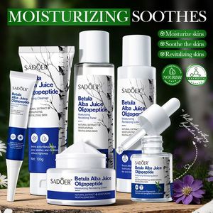 Set Facial Hidratante de Oligopéptidos de Jugo de Abedul SADOER de Marca Privada, Cosméticos Coreanos, Set Coreano para el Cuidado de la Piel Calmante e Hidratante - Product Image 1