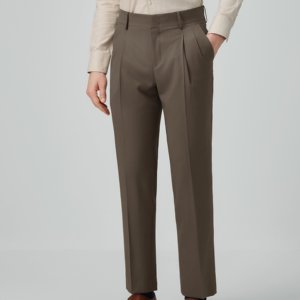 <span class=keywords><strong>Pantalon</strong></span> pour homme à double plis, poche inclinée, sans ceinture, patte de boutonnage zippée, sans revers, taille personnalisée, <span class=keywords><strong>pantalon</strong></span> de costume - Product Image 4