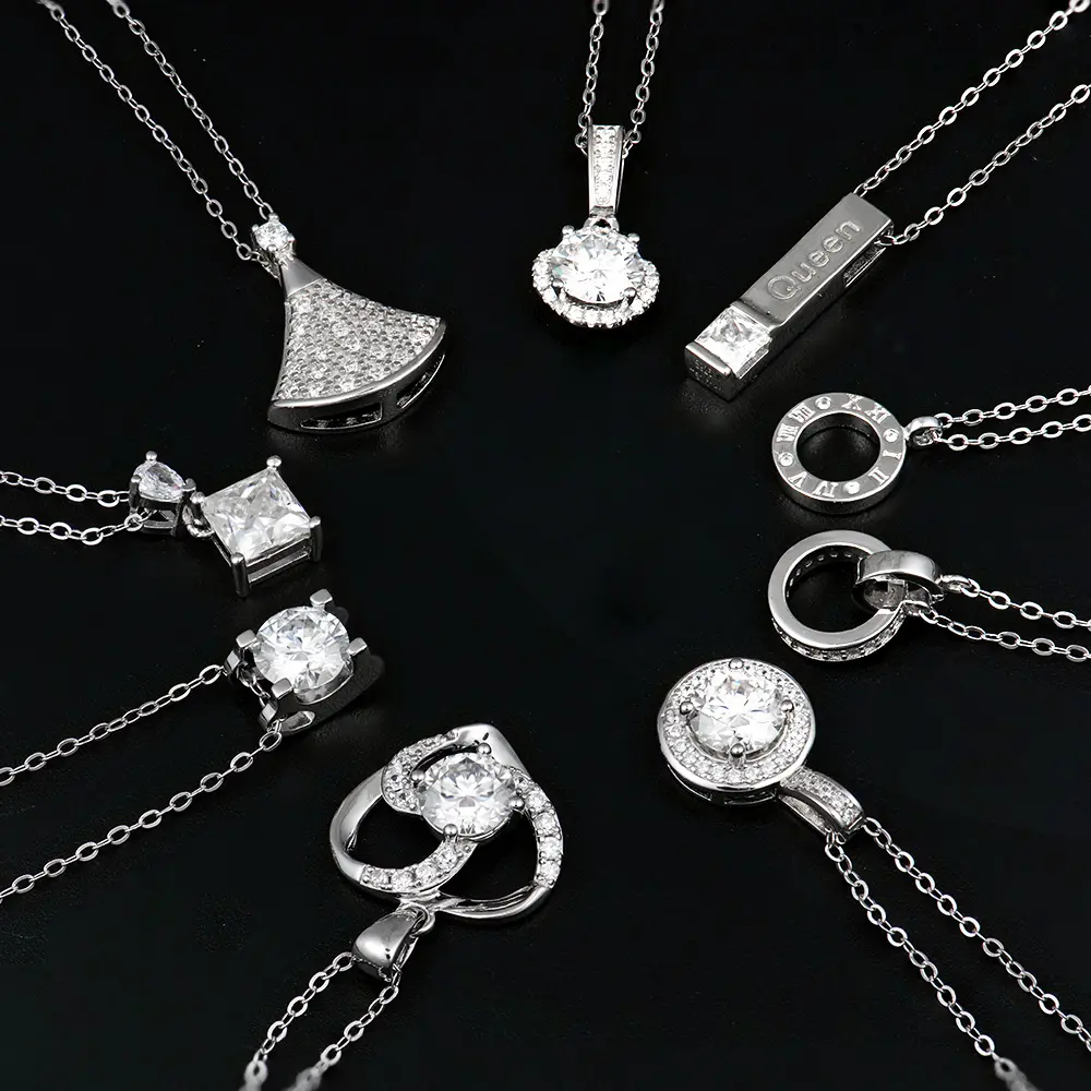 Xingyue prezzo di fabbrica personalizzato 925 argento fiore croce collana VVS moissanite ciondoli e ciondoli con diamanti per la creazione di gioielli