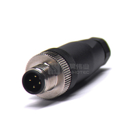 Connecteur de câble automobile circulaire M12 à 4 broches, boîtier en nylon étanche IP67, fiche mâle