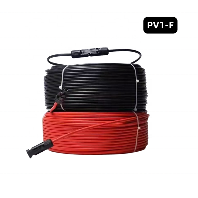 DC Electric Cable HIZ2Z2-K 4mm 6mm 8mm 10mm LSZH Solar Cable 1500V Tinned Copper Roll IP68 Black Red for Industrial Photovoltaic