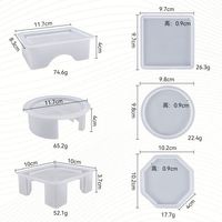 Dropshipping Shopify Moules en résine pour dessous de verre Moules en silicone avec support en forme d'octogone rond et carré