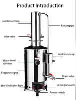 Système de distillation d'eau en acier inoxydable 304 automatique commercial pompe à pression 220V 1 an pour la production d'eau pure