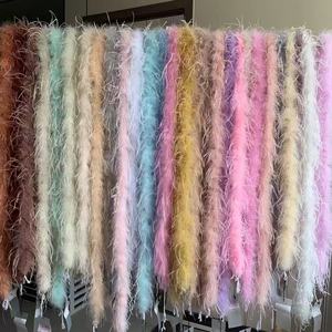 Boa de Plumas de <span class=keywords><strong>Avestruz</strong></span> Hechas a Mano, Bufanda de Plumas, Colores Teñidos Personalizados, 10-15cm, Decoración para Bodas, Fiestas y Hogar - Product Image 2