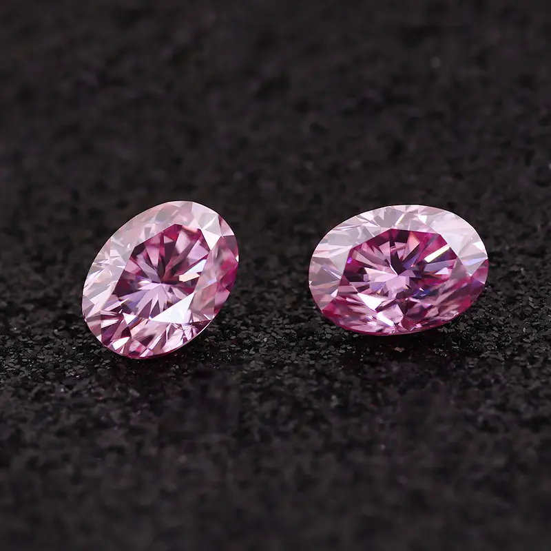 SICGEM 7*9 MM 핑크 타원형 모이사나이트 합성 다이아몬드 2ct 보석 돌 경쟁력있는 가격과 느슨한 돌